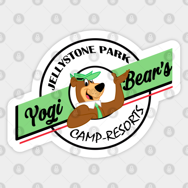 Yogi Bear's Jellystone Park Yogi Bear Sticker TeePublic